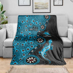 Cronulla-Sutherland Sharks NAIDOC Week 2026 Blanket Aboriginal Lizard Dot Painting - 50 Years of Deadly