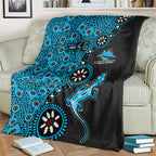 Cronulla-Sutherland Sharks NAIDOC Week 2026 Blanket Aboriginal Lizard Dot Painting - 50 Years of Deadly