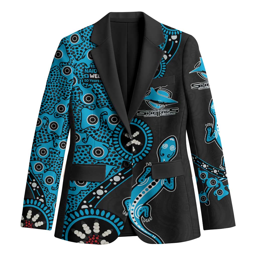 Cronulla-Sutherland Sharks NAIDOC Week 2026 Blazer Aboriginal Lizard Dot Painting - 50 Years of Deadly