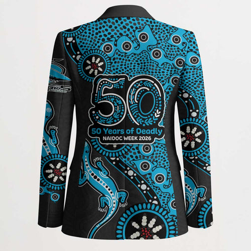 Cronulla-Sutherland Sharks NAIDOC Week 2026 Blazer Aboriginal Lizard Dot Painting - 50 Years of Deadly