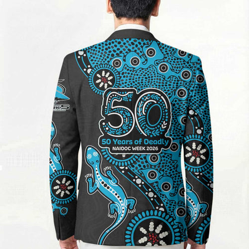 Cronulla-Sutherland Sharks NAIDOC Week 2026 Blazer Aboriginal Lizard Dot Painting - 50 Years of Deadly