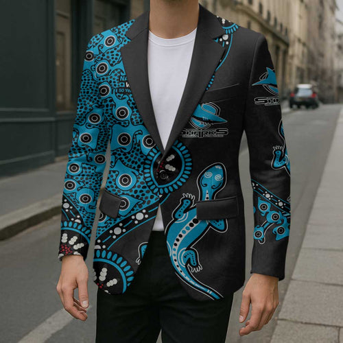 Cronulla-Sutherland Sharks NAIDOC Week 2026 Blazer Aboriginal Lizard Dot Painting - 50 Years of Deadly