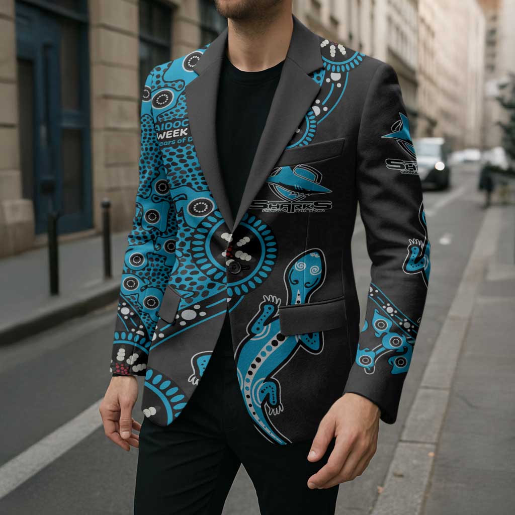 Cronulla-Sutherland Sharks NAIDOC Week 2026 Blazer Aboriginal Lizard Dot Painting - 50 Years of Deadly