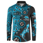 Cronulla-Sutherland Sharks NAIDOC Week 2026 Button Sweatshirt Aboriginal Lizard Dot Painting - 50 Years of Deadly
