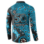 Cronulla-Sutherland Sharks NAIDOC Week 2026 Button Sweatshirt Aboriginal Lizard Dot Painting - 50 Years of Deadly