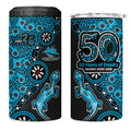 Cronulla-Sutherland Sharks NAIDOC Week 2026 4 in 1 Can Cooler Tumbler Aboriginal Lizard Dot Painting - 50 Years of Deadly