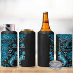 Cronulla-Sutherland Sharks NAIDOC Week 2026 4 in 1 Can Cooler Tumbler Aboriginal Lizard Dot Painting - 50 Years of Deadly