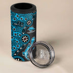 Cronulla-Sutherland Sharks NAIDOC Week 2026 4 in 1 Can Cooler Tumbler Aboriginal Lizard Dot Painting - 50 Years of Deadly