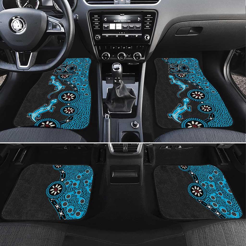 Cronulla-Sutherland Sharks NAIDOC Week 2026 Car Mats Aboriginal Lizard Dot Painting - 50 Years of Deadly