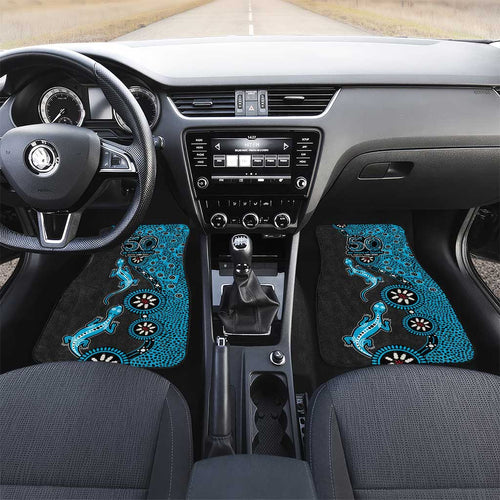 Cronulla-Sutherland Sharks NAIDOC Week 2026 Car Mats Aboriginal Lizard Dot Painting - 50 Years of Deadly