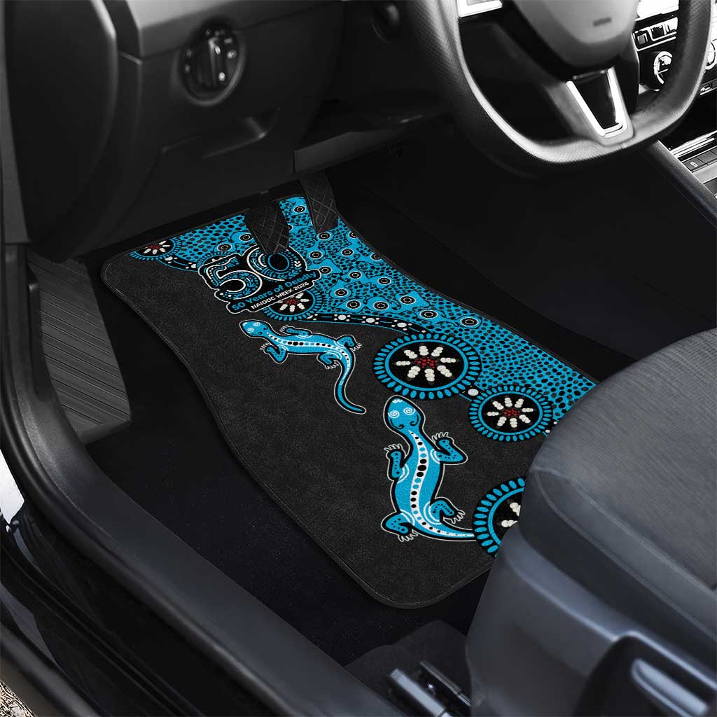 Cronulla-Sutherland Sharks NAIDOC Week 2026 Car Mats Aboriginal Lizard Dot Painting - 50 Years of Deadly