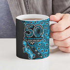 Cronulla-Sutherland Sharks NAIDOC Week 2026 Ceramic Mug Aboriginal Lizard Dot Painting - 50 Years of Deadly