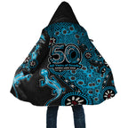 Cronulla-Sutherland Sharks NAIDOC Week 2026 Cloak Aboriginal Lizard Dot Painting - 50 Years of Deadly