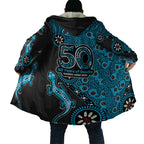 Cronulla-Sutherland Sharks NAIDOC Week 2026 Cloak Aboriginal Lizard Dot Painting - 50 Years of Deadly