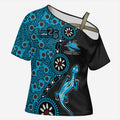 Cronulla-Sutherland Sharks NAIDOC Week 2026 Cross Shoulder Shirt Aboriginal Lizard Dot Painting - 50 Years of Deadly