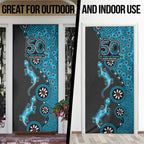 Cronulla-Sutherland Sharks NAIDOC Week 2026 Door Cover Aboriginal Lizard Dot Painting - 50 Years of Deadly