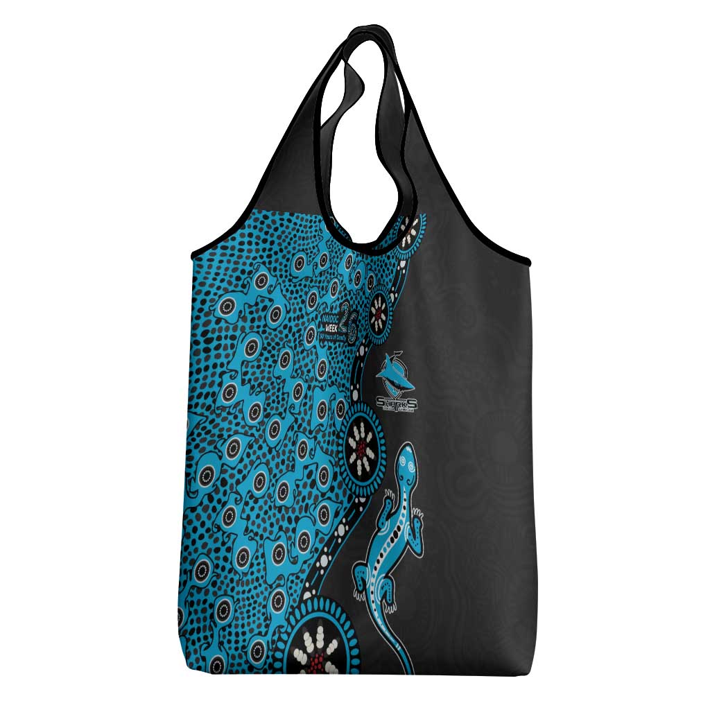 Cronulla-Sutherland Sharks NAIDOC Week 2026 Grocery Bag Aboriginal Lizard Dot Painting - 50 Years of Deadly