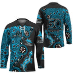 Cronulla-Sutherland Sharks NAIDOC Week 2026 Hockey Jersey Aboriginal Lizard Dot Painting - 50 Years of Deadly