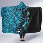 Cronulla-Sutherland Sharks NAIDOC Week 2026 Hooded Blanket Aboriginal Lizard Dot Painting - 50 Years of Deadly