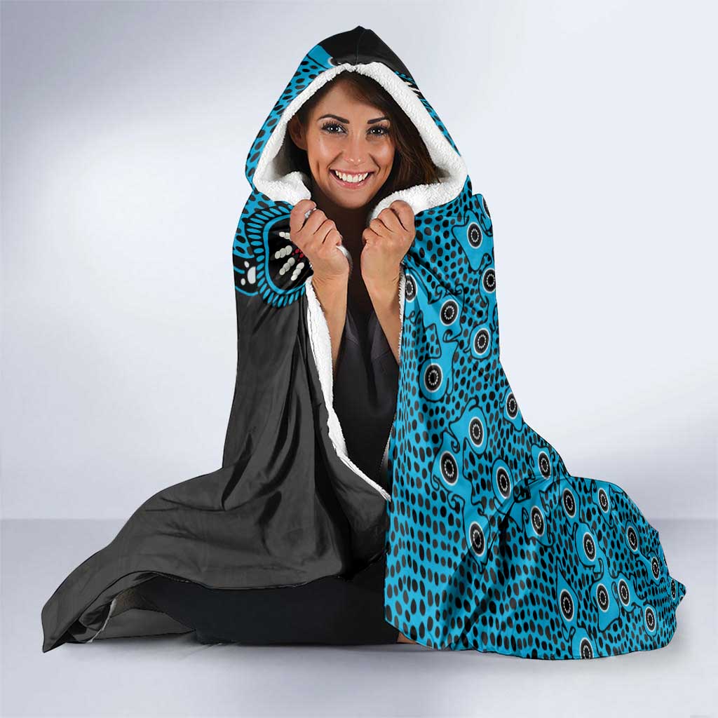 Cronulla-Sutherland Sharks NAIDOC Week 2026 Hooded Blanket Aboriginal Lizard Dot Painting - 50 Years of Deadly
