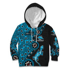 Cronulla-Sutherland Sharks NAIDOC Week 2026 Kid Hoodie Aboriginal Lizard Dot Painting - 50 Years of Deadly