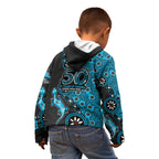 Cronulla-Sutherland Sharks NAIDOC Week 2026 Kid Hoodie Aboriginal Lizard Dot Painting - 50 Years of Deadly