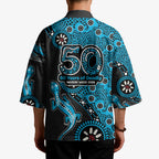 Cronulla-Sutherland Sharks NAIDOC Week 2026 Kimono Aboriginal Lizard Dot Painting - 50 Years of Deadly