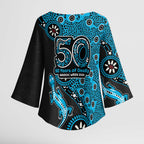 Cronulla-Sutherland Sharks NAIDOC Week 2026 Kimono Sleeve Blouse Aboriginal Lizard Dot Painting - 50 Years of Deadly