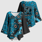 Cronulla-Sutherland Sharks NAIDOC Week 2026 Kimono Sleeve Blouse Aboriginal Lizard Dot Painting - 50 Years of Deadly