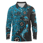Cronulla-Sutherland Sharks NAIDOC Week 2026 Long Sleeve Polo Shirt Aboriginal Lizard Dot Painting - 50 Years of Deadly