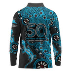 Cronulla-Sutherland Sharks NAIDOC Week 2026 Long Sleeve Polo Shirt Aboriginal Lizard Dot Painting - 50 Years of Deadly