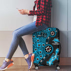 Cronulla-Sutherland Sharks NAIDOC Week 2026 Luggage Cover Aboriginal Lizard Dot Painting - 50 Years of Deadly