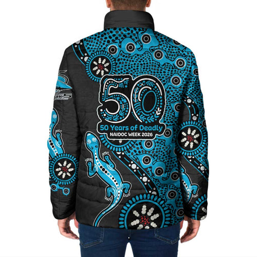 Cronulla-Sutherland Sharks NAIDOC Week 2026 Padded Jacket Aboriginal Lizard Dot Painting - 50 Years of Deadly