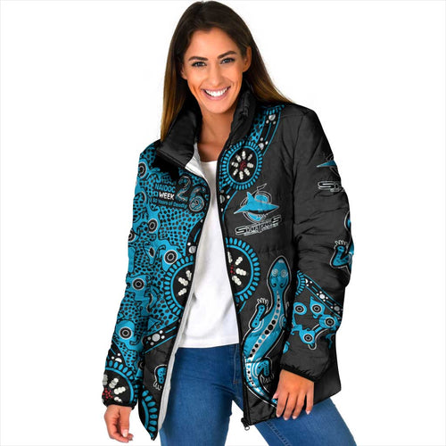 Cronulla-Sutherland Sharks NAIDOC Week 2026 Padded Jacket Aboriginal Lizard Dot Painting - 50 Years of Deadly