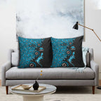 Cronulla-Sutherland Sharks NAIDOC Week 2026 Pillow Cover Aboriginal Lizard Dot Painting - 50 Years of Deadly