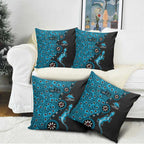 Cronulla-Sutherland Sharks NAIDOC Week 2026 Pillow Cover Aboriginal Lizard Dot Painting - 50 Years of Deadly