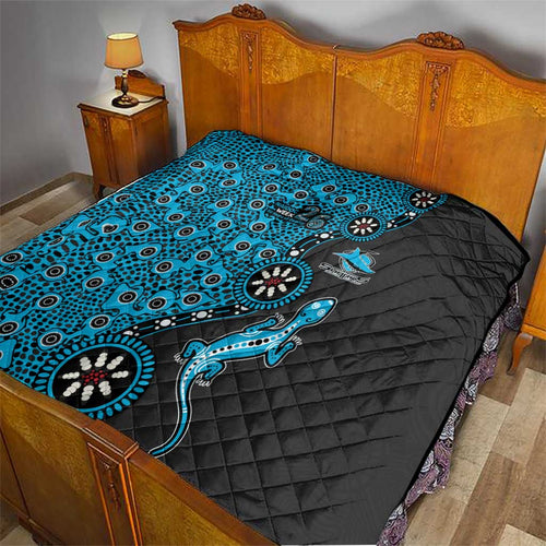 Cronulla-Sutherland Sharks NAIDOC Week 2026 Quilt Aboriginal Lizard Dot Painting - 50 Years of Deadly