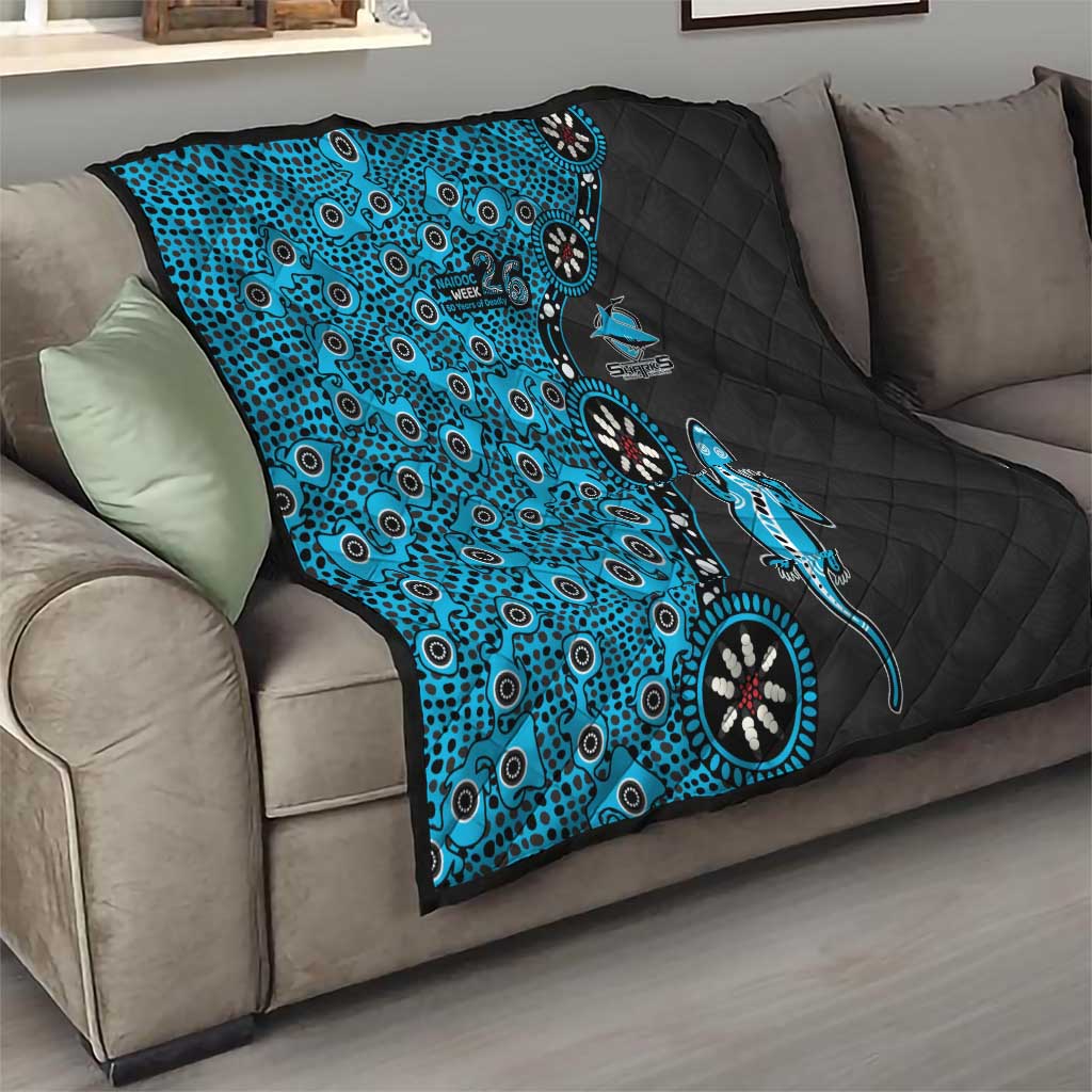 Cronulla-Sutherland Sharks NAIDOC Week 2026 Quilt Aboriginal Lizard Dot Painting - 50 Years of Deadly