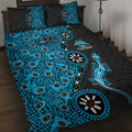 Cronulla-Sutherland Sharks NAIDOC Week 2026 Quilt Bed Set Aboriginal Lizard Dot Painting - 50 Years of Deadly