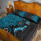 Cronulla-Sutherland Sharks NAIDOC Week 2026 Quilt Bed Set Aboriginal Lizard Dot Painting - 50 Years of Deadly
