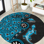 Cronulla-Sutherland Sharks NAIDOC Week 2026 Round Carpet Aboriginal Lizard Dot Painting - 50 Years of Deadly