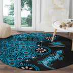 Cronulla-Sutherland Sharks NAIDOC Week 2026 Round Carpet Aboriginal Lizard Dot Painting - 50 Years of Deadly