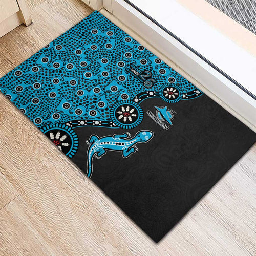Cronulla-Sutherland Sharks NAIDOC Week 2026 Rubber Doormat Aboriginal Lizard Dot Painting - 50 Years of Deadly