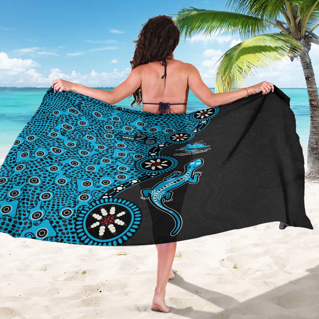 Cronulla-Sutherland Sharks NAIDOC Week 2026 Sarong Aboriginal Lizard Dot Painting - 50 Years of Deadly