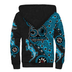 Cronulla-Sutherland Sharks NAIDOC Week 2026 Sherpa Hoodie Aboriginal Lizard Dot Painting - 50 Years of Deadly