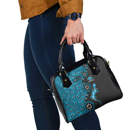 Cronulla-Sutherland Sharks NAIDOC Week 2026 Shoulder Handbag Aboriginal Lizard Dot Painting - 50 Years of Deadly