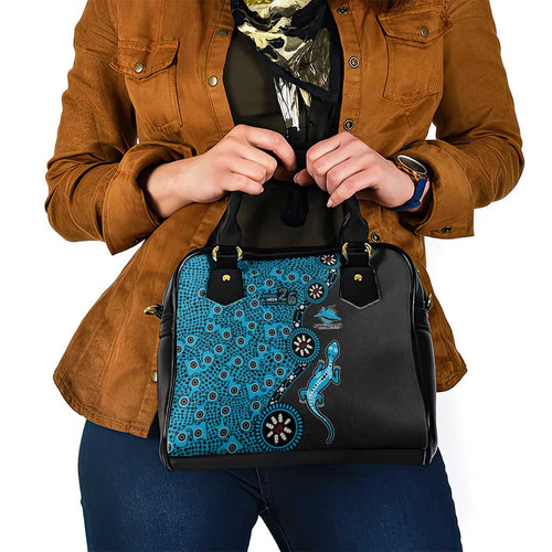 Cronulla-Sutherland Sharks NAIDOC Week 2026 Shoulder Handbag Aboriginal Lizard Dot Painting - 50 Years of Deadly