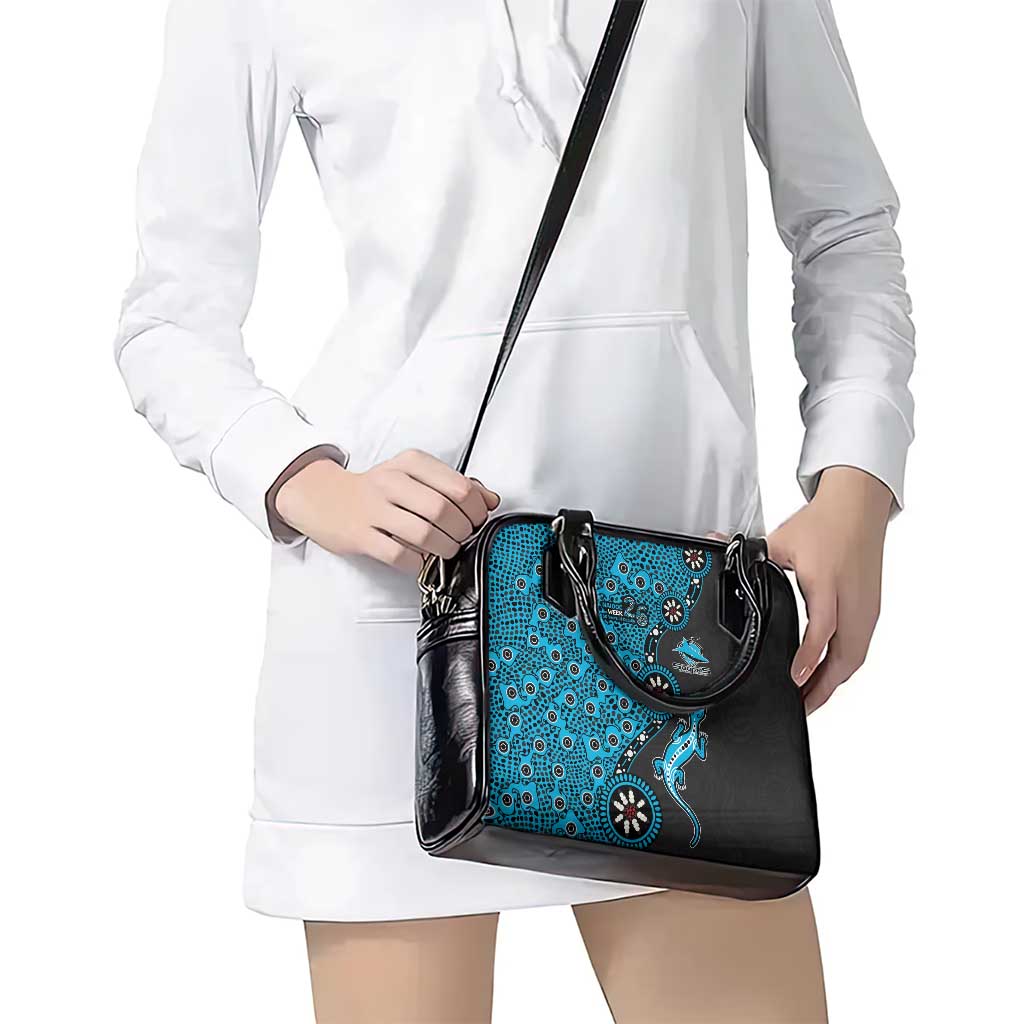 Cronulla-Sutherland Sharks NAIDOC Week 2026 Shoulder Handbag Aboriginal Lizard Dot Painting - 50 Years of Deadly