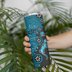 Cronulla-Sutherland Sharks NAIDOC Week 2026 Skinny Tumbler Aboriginal Lizard Dot Painting - 50 Years of Deadly
