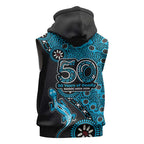 Cronulla-Sutherland Sharks NAIDOC Week 2026 Sleeveless Hoodie Aboriginal Lizard Dot Painting - 50 Years of Deadly